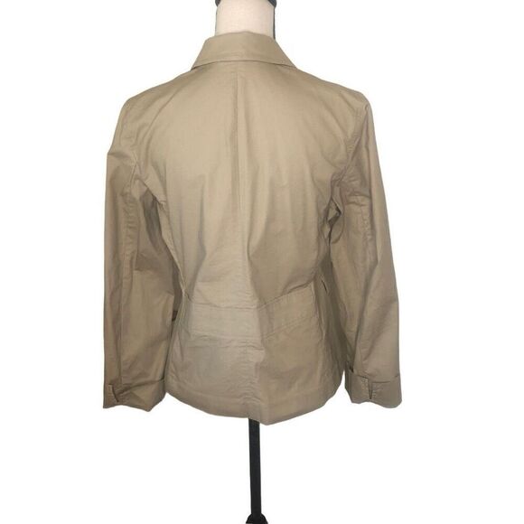 Talbots Cotton Safari Style Normcore, Beigecore Lt. Academia Blazer Size 8 NWOT - Picture 3 of 13